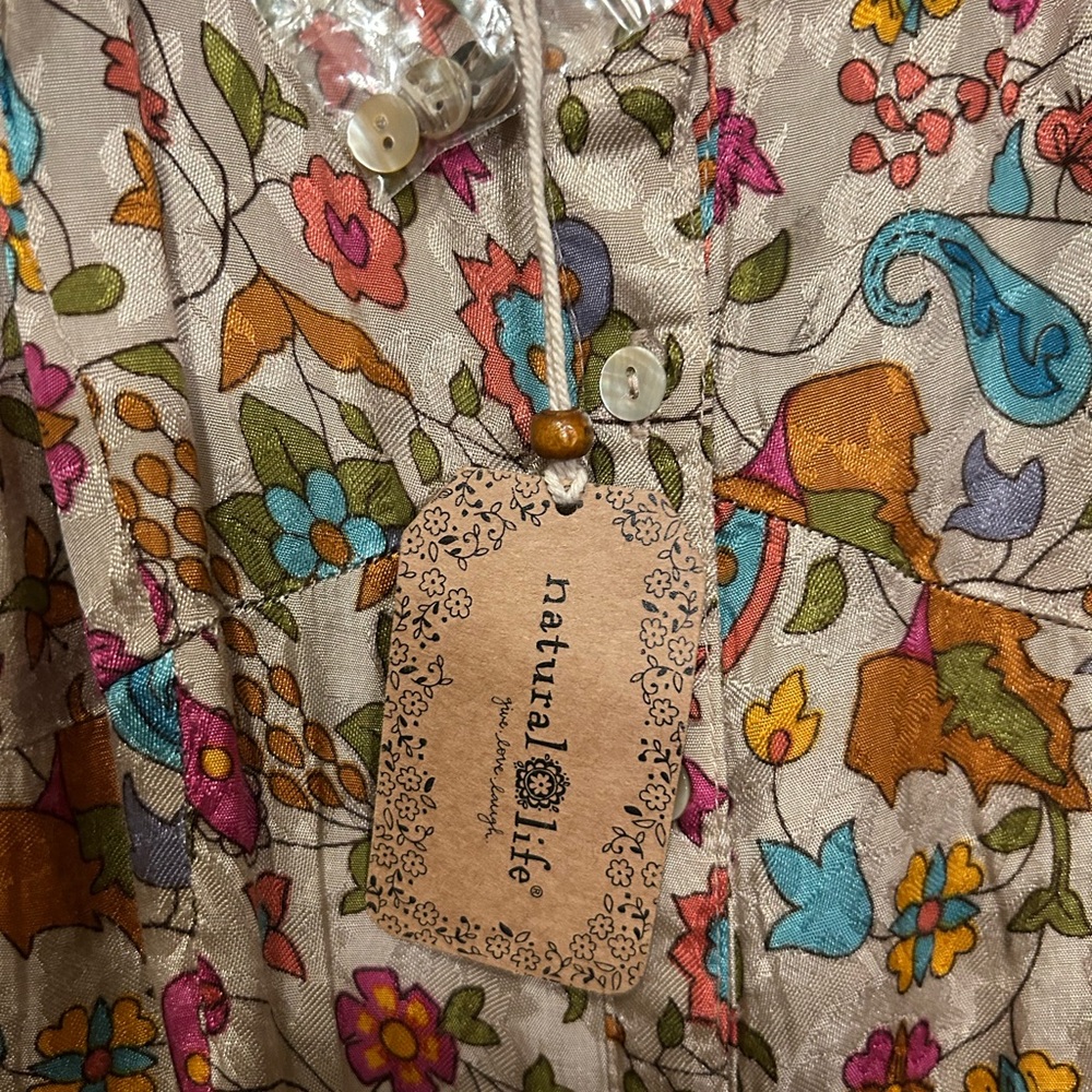 NATURAL LIFE Colorful Floral Print Maxi Dress - Picture 4 of 6